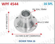 P .FLANGE - 16 TH  X 6.00” SERR  X 97MM-H X 4H x 12 MM X 70MM OIL SEAL - Terra.'- L5