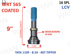 REAR TEETH -  W/COLLAR - 40MM - 9.00" LENGTH PART OF 172-3.00" DIA-L2-L2