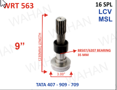 REAR TEETH - 16TH x 3.00"-DIA x 9'' - LENGTH - 88507 / 6207 BEARING - 35MM - MSL-L4