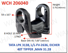 C.H. - 59 x 167 - 5.75"-H X 7" SERR X 8 H 10.MM 