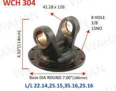 C.H. - 41.28 x 126 X 4.50"-H X 7' ROUND X 8 H 3/8 