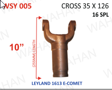 SLEEVE YOKE - UJC - 35X126 x 10.00''- LENGTH x 16TH - E.LONG1613