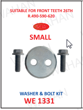 WASHER + BOLT KIT - SUITABLE FOR FRONT TEETH - 20-TH
