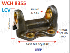 C.H. - 27 x 81 X 2.50”-H X  SQUARE X 4 H 3/8 MM - JEEP 
