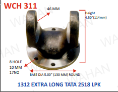 C.H. - 46MM X 4.50"-H - X 5.00” ROUND X 8 H 10 MM - LONG 1613-T