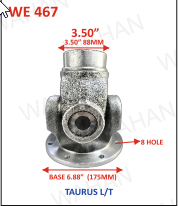 HALF YOKE ASSY - Up Dia-3.50" x Low Dia-6.88" x 8-HOLE x TAURS L/T
