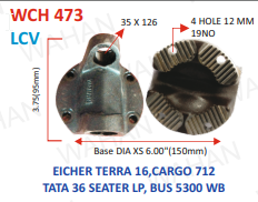 C.H. - 35 x 126 X 3.75"-H X 6"  SERR X 4 H 12 MM - TERRA-16-L4
