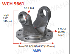 C.H. - 57 x 144 X 5.50”-H 6.50" ROUND  X 8 H 16 MM O/M.
