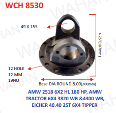 C.H. - 49MM - 4.25"-H X 8" ROUND X 12 H 12.MM - P/T - FORGED- D3