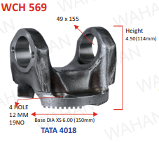 C.H. - C.H 49 x 155  - 4.5"-H X 6" ROUND X 4 H 12 MM  SERR - D4
