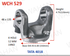 C.H. - 48 x 135 - 4.75"-H X 6" SERR X 4 H 12 MM -A2