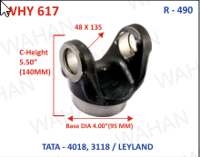 HALF YOKE - UJC - 48 X 135 X 5.75"-HEIGHT X 4" DIA-A3