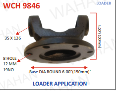 C.H. - 35 x 126 X 4.00”-H X 6"  ROUND X 8 H 12 MM X LOADER - I1