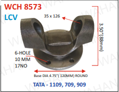 C.H. - 35 x 126 - 3.50”-H X 4.75" ROUND X 6-H 10 MM - MARCOPOLO-L5