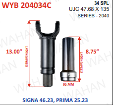 C-2040-34TH-SET-DIA-4.00-LF-13.00'' & BH-8.75'' x 95.MM COATED - 47.68 x 135