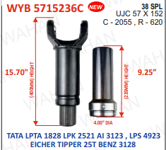 C-2055-38TH-SET-DIA-4.50''-LF-15.70'' & BH-9.25''-COATED-52 X 147