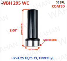 BARREL HOUSING - 30TH x R - 490 x 95MM-DIA x HEIGHT - 7.75" - WELCH DESIGN - COATED 