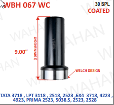 BARREL HOUSING - 30TH x C-2045,C-2047 x R - 590 x 95MM-DIA x HEIGHT - 9" - WELCH DESIGN - COATED					