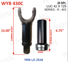 R - 403 - SET - 42x129 X LF- 13" x BH - 6.75" X DIA - 100MM X 20-TH -''COATED''