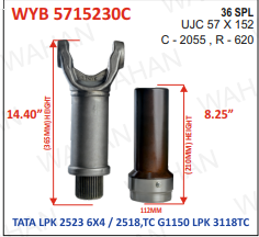 R-620-36TH-SET-DIA-4.50''-LF-14.40'' & BH-8.00' COATED-57X152