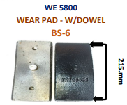 WEAR PAD W/DOWEL - BS-6 (215mm)