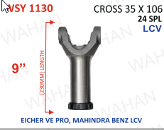 SLEEVE YOKE - UJC - 35X106 x 9.00''- LENGTH x 24TH