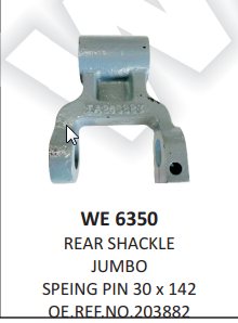 [WE 6350] REAR SHACKLE - JUMBO-20.16 TERRA 16