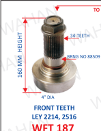 [WFT 187] FT-34TH x 160MM-H x 4" DIA x B-88509 