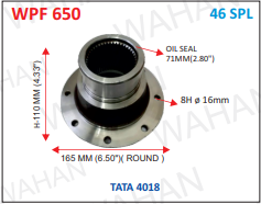[WPF 650] P .FLANGE  46-TH X 6.50" ROUND X 110MM-H X 8H X 16MM X 71MM OIL SEAL 