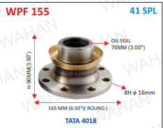 [WPF 155] P .FLANGE  41TH X 6.50" SERR  X 90MM-H X 8H x 16mm X 76MM OIL SEAL-.4018 - WPF 155- C1