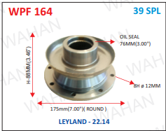 [WPF 164] P .FLANGE 39T - 7.00" ROUND x 88MM-H X 8H x 12MM X 76MM OIL SEAL - 7D-2214 -C1