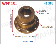 [WPF 151] P .FLANGE FL.41-T X 5.00” ROUND  X 107MM-H X 8H x 10MM X 67MM OIL SEAL- 1312BASE- K1