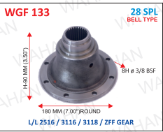 [WGF 133] G.B.F-28TH x 3.94" H x 7.00" ROUND x 8H x 3/8 BSF-C1