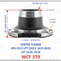 [WCF 379] C.F. - 28TH x 80MM-H x 6" XXX x 4H - 12MM x XS TATA-16.18 - BUS-Q4