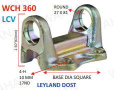[WCH 360] C.H. - 27 x 81 X 2.50”-H X  SQUARE X 4 H 10 MM  - A/L -DOST