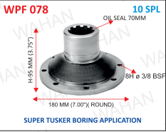 [WPF 078] P.F.-10TH x 7.00" ROUND x 95MM-H x 8H x 3/8 BSF x 70MM OIL SEAL- C1