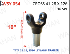 [WSY 054] SLEEVE YOKE - UJC - 41.28X126 x 10.00''- LENGTH x 16TH - SML - HYVA-I3-I3