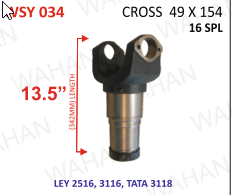 [WSY 034] SLEEVE YOKE - UJC - 49X154 x 13.50''- LENGTH x 16TH - 1710