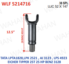[WLF 5214716] L-FORK-38TH x UJC-52x147 x12.70" - LENGTH