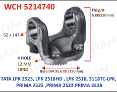 [WCH 5214740] C.H. - 52 x 147 - 5"-H X 6" SERR X 4 H 12.MM - H4