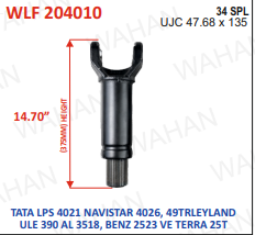 [WLF 204010] L-FORK-C-2040-34-TH-14.70''