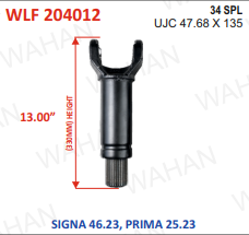 [WLF 204012] L-FORK-34TH x UJC-47.68x135 x13.00" - LENGTH - C-2040