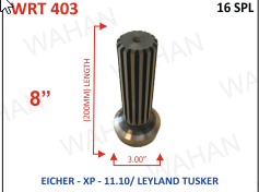 [WRT 403] REAR TEETH - 16TH x 3"-DIA x 8'' - LENGTH - ONLY 11.10 - L/L-C4