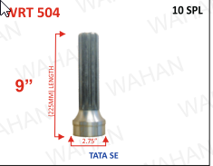[WRT 504] REAR TEETH - 10TH x 2.75"-DIA x 9'' - LENGTH - TATA SE-K1