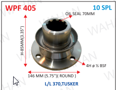[WPF 405] P .FLANGE 10TH X 5.75" ROUND  X 85MM-H X 4H x ½BSF X 70MM OIL SEAL -L/L. - C4