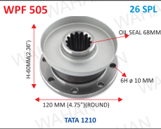 [WPF 505] P .FLANGE 26TH x 4.75” ROUND x 60MM-H x 6H x 10 MM  x 68MM OIL SEAL -T-1210 - K2