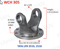 [WCH 305] C.H. - 42 x 129 - 5.25"-H X 6.50" ROUND X 8 H 16 MM - E1
