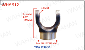 [WHY 512] HALF YOKE - UJC - 38MM X 4.75"-HEIGHT X 2.75" DIA