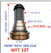 [WFT 107] FT-26TH x 180MM-H x 4" DIA x B-6013 - 60.13 - Q3