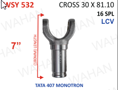 [WSY 532] SLEEVE YOKE - UJC - 30X81.10 x 7.00''- LENGTH x 16TH - TATA 407- L3
